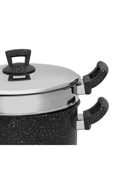 Alsaif Gallery Granite Pot Alsaif Gallery (Haskor), Double, 22 cm - Black