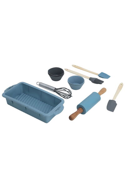 Generic Al Saif Gallery Silicone Cake Tools Set, 12 Pieces - Blue
