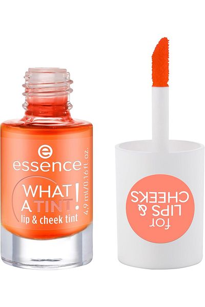 Essence What-A-Tint Lip & Cheek Stain, No. 03, Peachy Vibes, Long-lasting, Instant Result, Natural,