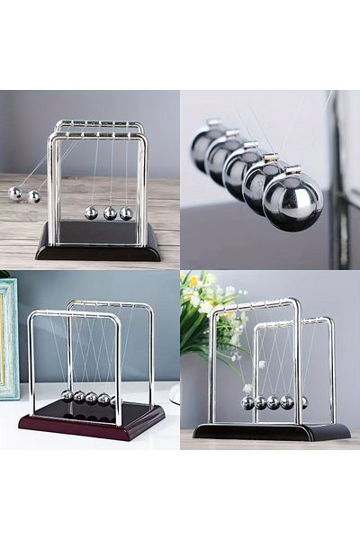Wolawood Newton Cradle Balance Ball Desktop Stress Relief Decorative Accessory Physics Game Home Office Gift