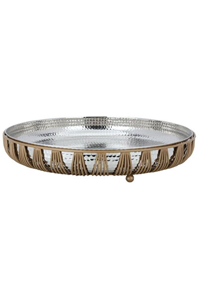 Generic Al Saif Gallery steel dessert stand, 50 x 40 x 40 cm, circular - silver