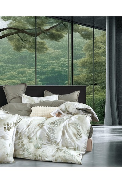 CHIRASO Lenjerie CHIRASO, Tesătură VARĂ Bumbac Satinat, Cearceaf 220x240 și Elastic 180x200, 4 Fețe Pernă