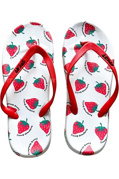Intisimo Women's Slippers, Jomix Slippers, Strawberry, Red - 37