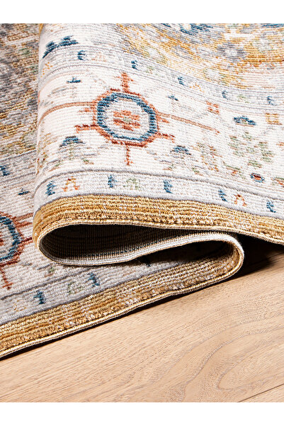 Casa Deluxe Home Vintage, Pamuk Dokuma,Saçaklı,Otantik,Yumuşak,Çok Renkli,Yazlık,Mutfak,Dört Mevsim.G0680A_Gold