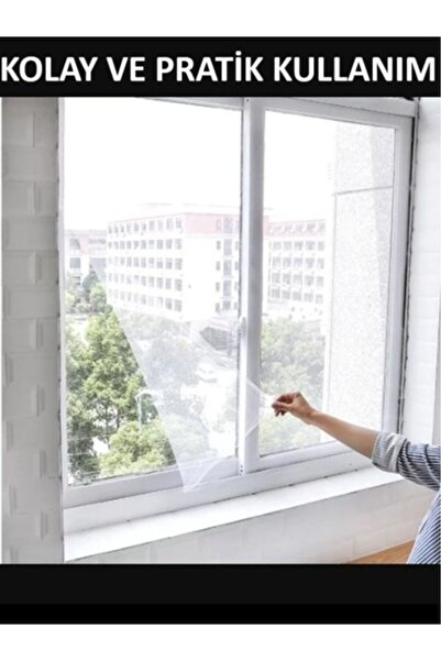 optana 1 Ad. Sineklik Pencere Cam Tül Sineklik Yapışkan Bantlı Tek Kanat Böce...