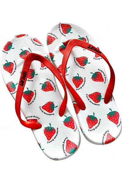 Intisimo Women's Slippers, Jomix Slippers, Strawberry, Red - 37
