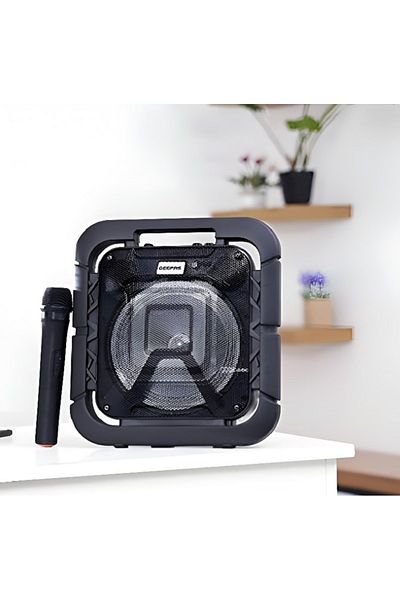 Geepas Rechargeable Professional Speaker – 30,000 W PMPO with TWS, Party LED, Mic & Remote