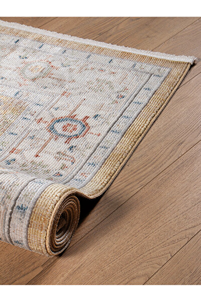 Casa Deluxe Home Vintage, Pamuk Dokuma,Saçaklı,Otantik,Yumuşak,Çok Renkli,Yazlık,Mutfak,Dört Mevsim.G0680A_Gold