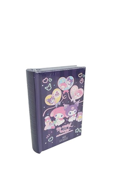 victoria journal Victori's Journals Vj Kuromi-My Melodi Licensed 365 Days 368 Sheets A7 Size Silver Foil Edge