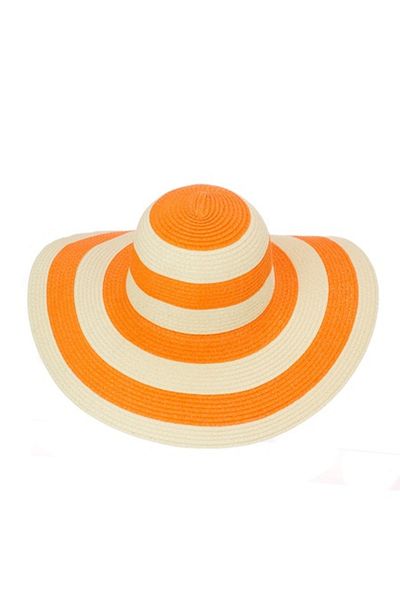Intisimo Beach hat, Women, Orange/Beige