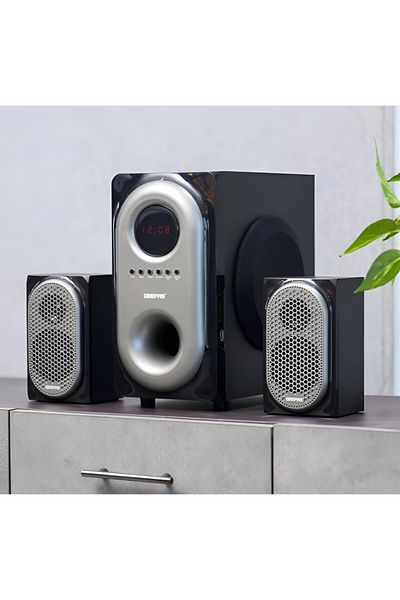 Geepas 2.1‑Channel Home Theater System – Bluetooth, USB/SD Playback & Remote Control (Black)