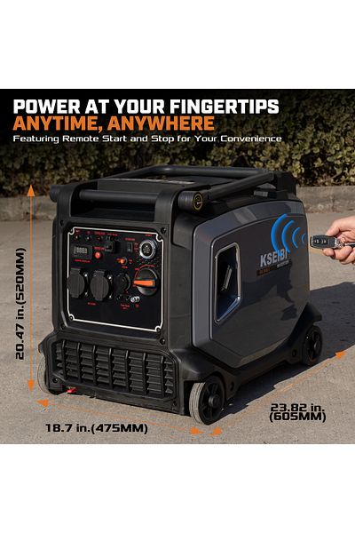 kseibi Gasoline Inverter Generator, 3.8KW, Electric Start, Low Noise and Fuel-Efficient.
