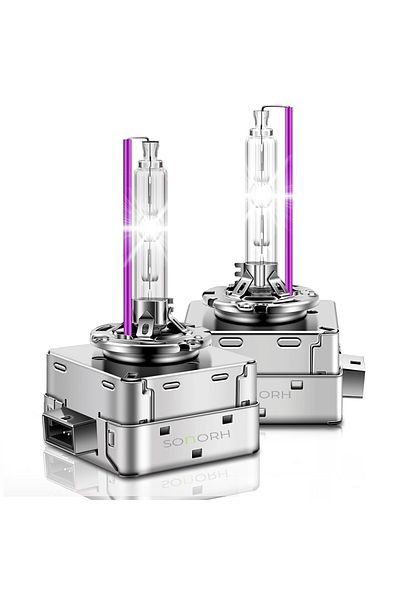 SONORH Set of 2 Xenon Bulbs D3S/D3R, Metal Socket, 35W+35W, HID, 6000k, for Car Headlights, +200%, SONORH®