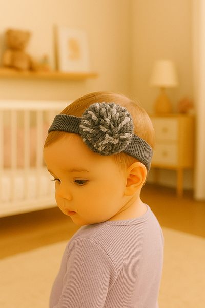 MİNİLOPPOO Bandana Pompom 0-24 Months