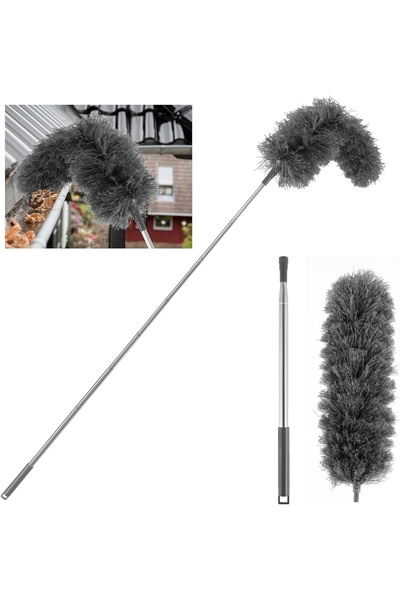 rexa Gutter Cleaning Brush, Extendable Roofing Guard Cleaner Tool/Telescope Rods