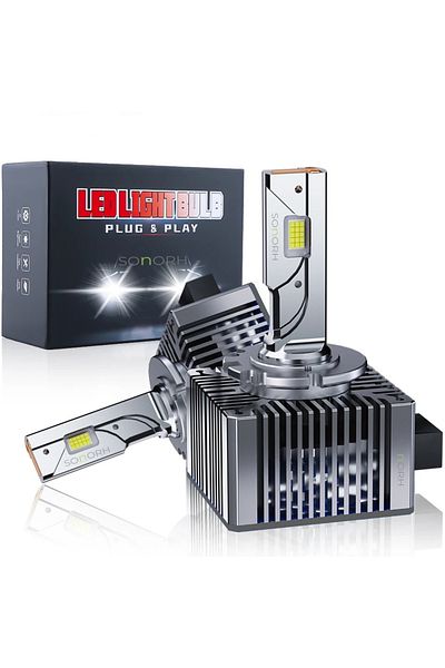 SONORH 2 Xenon LED Bulbs D1S, 150W, 25000Lumen, Canbus Plug&Play, 6500K, 12V/24V, For Car Headlight, SONORH