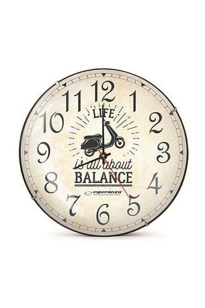ESPERANZA Esperanza Seattle Wall Clock 300 mm (Cream)