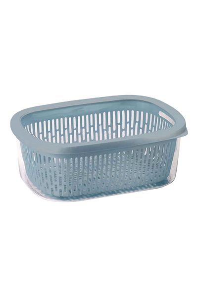 Snips BPA-Free Plastic Rectangular Aroma Fridge Container Light Blue and Clear 4 Liter
