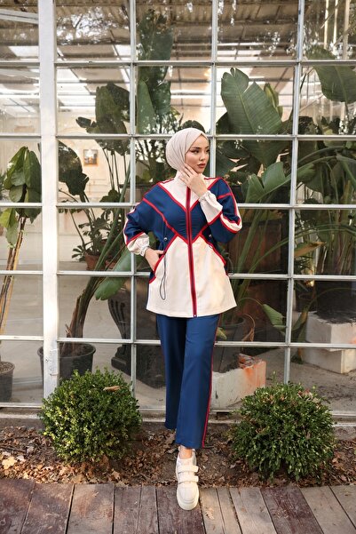 MİMİ Luxury Wear Σετ Φούτερ Hijab με φερμουάρ - Σετ των δύο