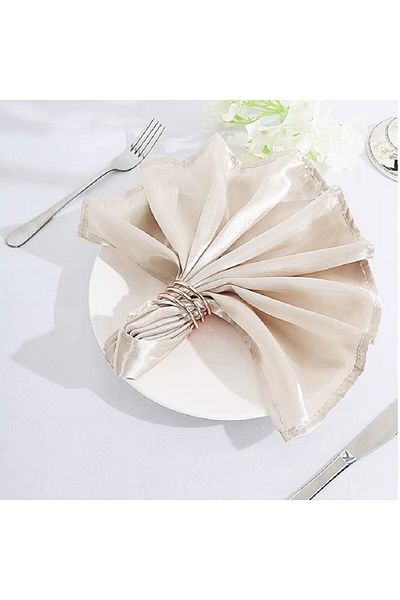 Kotonia Home Table Napkins - 45x45 Cm, Damask Satin Delux, 100% Cotton, Vanilla