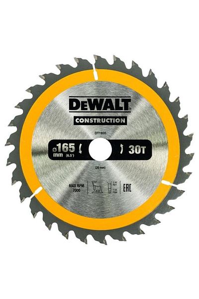 Dewalt Panza pentru fierastrau circular DeWalt DT1935-QZ, 165 x 20 mm (Argintiu)