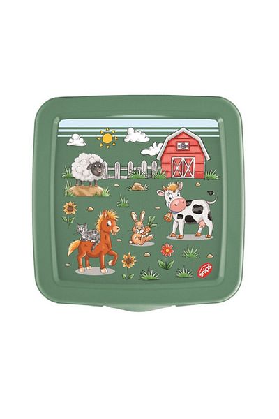 Snips Farm Polypropylene Kids Sandwich Box Green 0.50 Liter