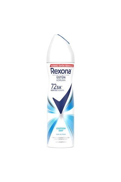Rexona Kadın Sprey Deodorant Cotton Dry 72 Saat Kesintisiz Koruma 150ml