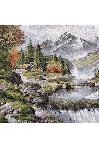 Niva Landscape Series-28K Woven Tapestry Fabric - Waterfall