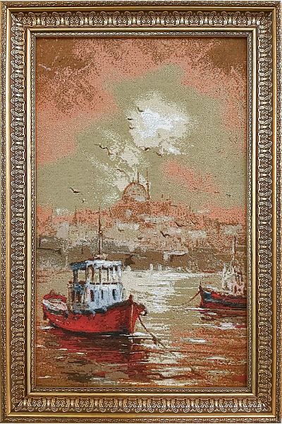 Niva Landscape Series-31 Woven Tapestry Fabric - Evening in Istanbul