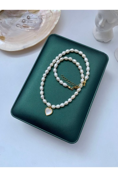 JOVİ ATELİER Sertifikalı Gerçek Doğal Beyaz Orta Boy Arpa Inci Kadın Bileklik...