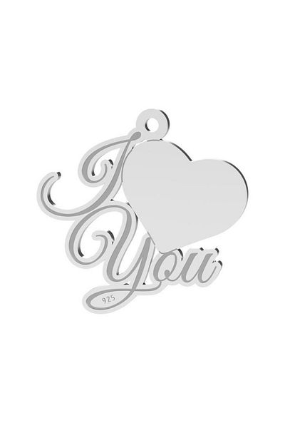 dalimag Chain 70 Cm, I Love You Model - 925 Silver
