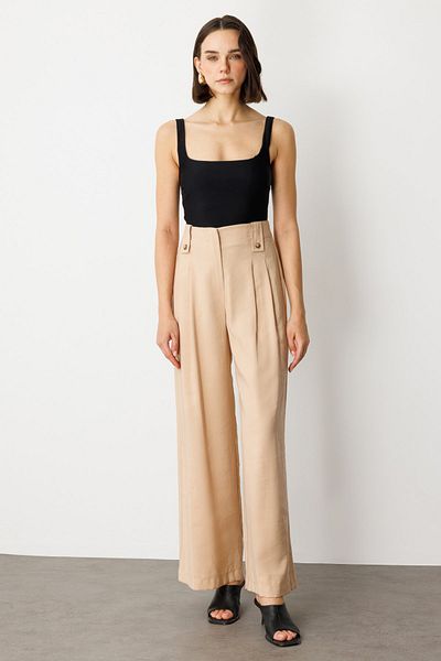 Ekol Pleated Wide Leg Trousers
