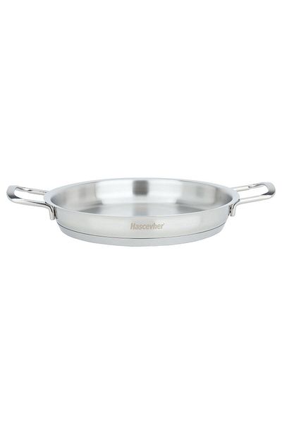 Alsaif Gallery Stainless Steel Pan, 22 × 3.5 cm - Silver