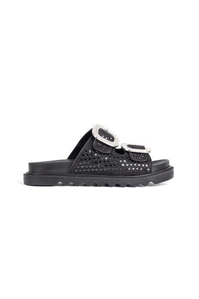 innsteal Lumière Women's Stone Detailed Thick Sole Slippers Stylish Double Buckle Summer Daily Comfortable Slippers Model