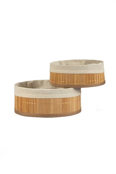 Lizzy 2' Round Bamboo Organizer Basket