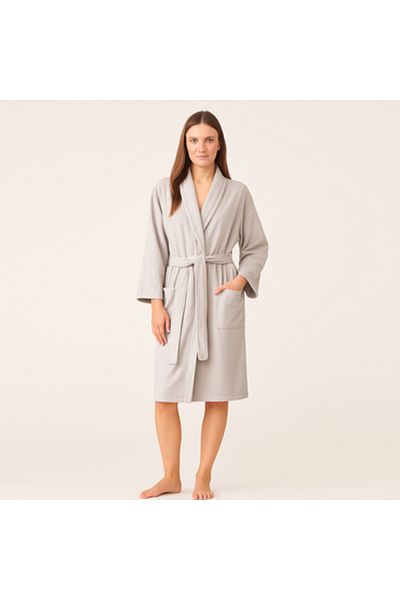 Fieldcrest Fieldcrest Volur Bathrobe - Light Grey, Medium