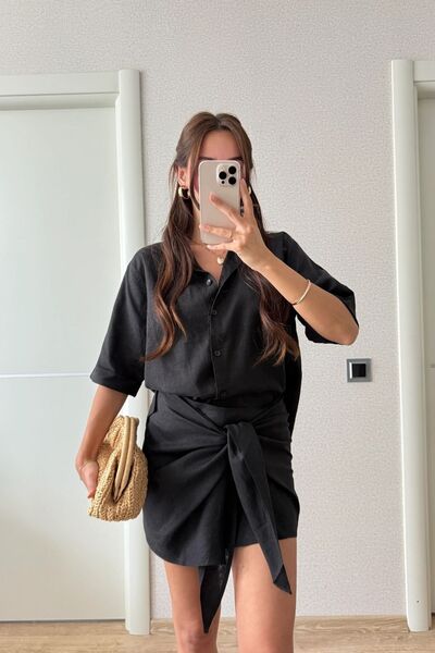 FMN Butik σχέδιο με λεπτομέρεια με κορδόνια με φιόγκο, παρόμοια με το Pintere...