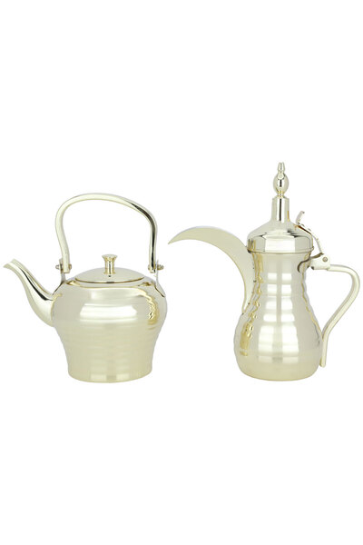 Alsaif Gallery Tuwaiq Coffee Pot and Tea Kettle Set, Saif Gallery, 1.4/2 Lite...