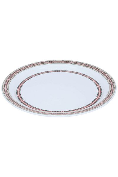 Alsaif Gallery Melamine Plate, Al Saif Gallery, 45×45 cm, Circular, Assiri Design - White