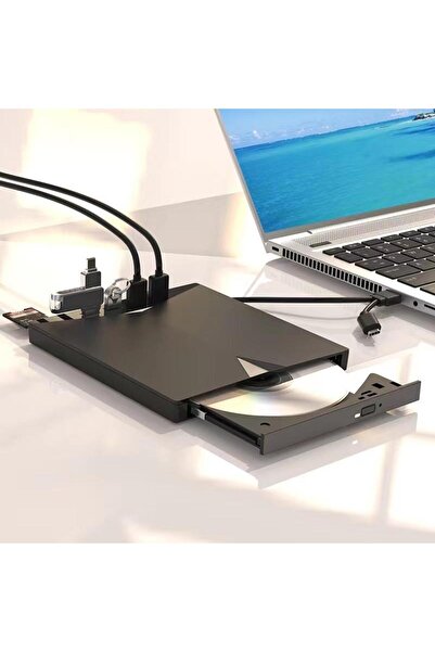 valkyrie Harici CD DVD Rom Yazıcı Okuyucu USB 3.0 HUB Çoğaltıcı TF SD Kart Okuyucu 7in1