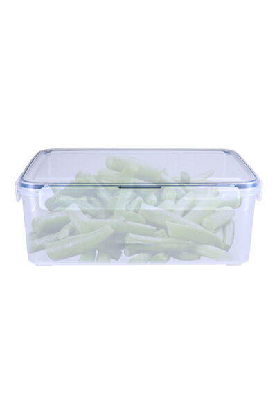 Generic Al Saif Gallery Plastic Food Container, 4300 ml, Rectangle - Transparent