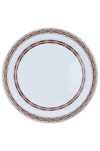 Alsaif Gallery Melamine Plate, Al Saif Gallery, 45×45 cm, Circular, Assiri Design - White