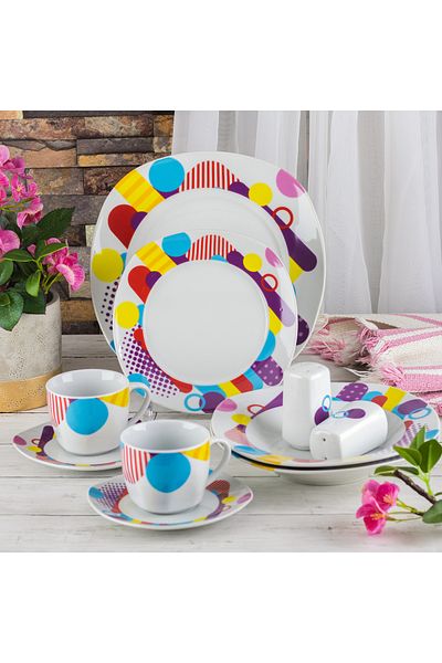 HIC Ceramic Dinner set 22 pieces for 6 persons