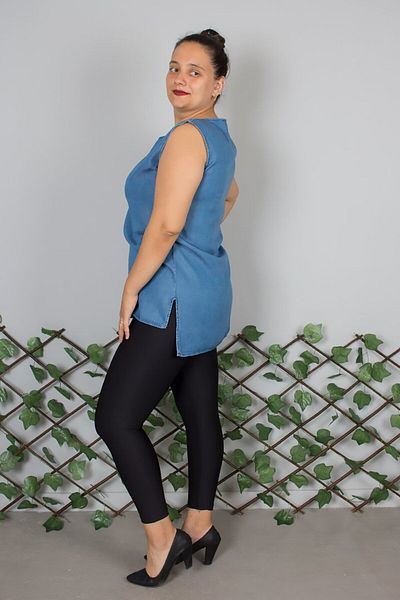 Truva XXL Zero Sleeve Denim Tunic – Comfortable and Stylish Casual Style