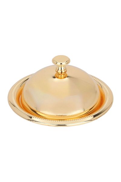 Alsaif Gallery Tamriya Steel Al Saif Gallery, Engraved with Lid - Gold