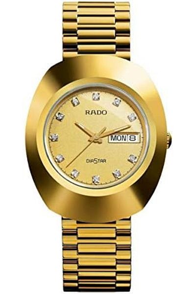 Rado Men's Watch with Gold Dial and 18-Carat Yellow Gold Bracelet - R12393633 Analog with Hands