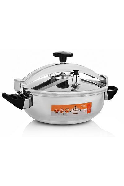 Alsaif Gallery Pressure Cooker Aluminum Alsaif Gallery, 7 Liter, 3mm Thickness - Silver