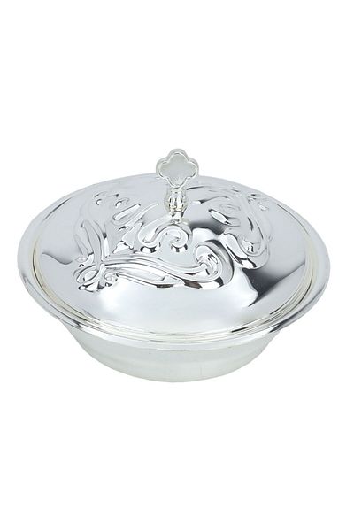 Alsaif Gallery Tamria Steel Alsaif Gallery, 13 cm, Round, Cover - Silver