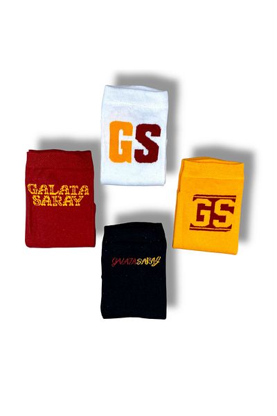 Galatasaray Licensed Adult 4 Pairs Booties Socks 1905-Y