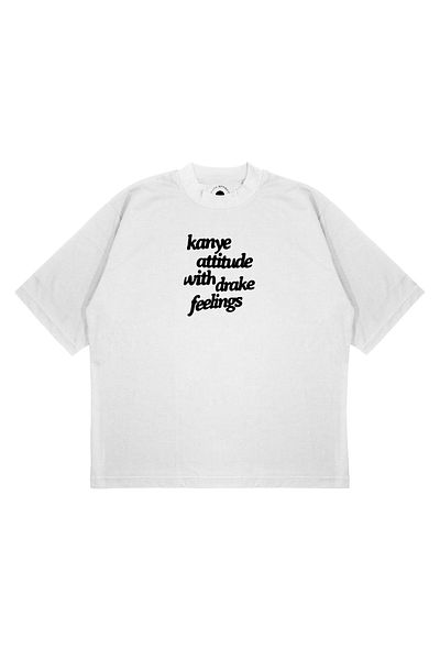 PURE EFFECT Unisex Oversize Kanye Attitude με μπλουζάκι με στάμπα Drake